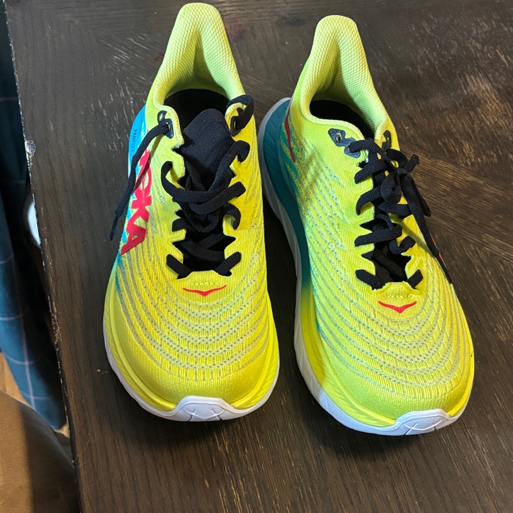 Hoka Yellow and Blue Women's Sneakers